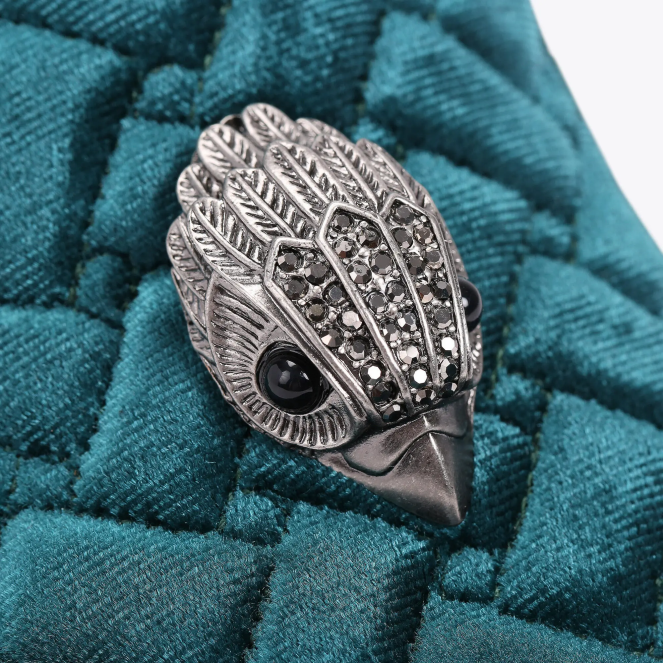 Kurt Geiger hombres londres hugh cabeza de águila 2LPR625 | calzados verde azulado